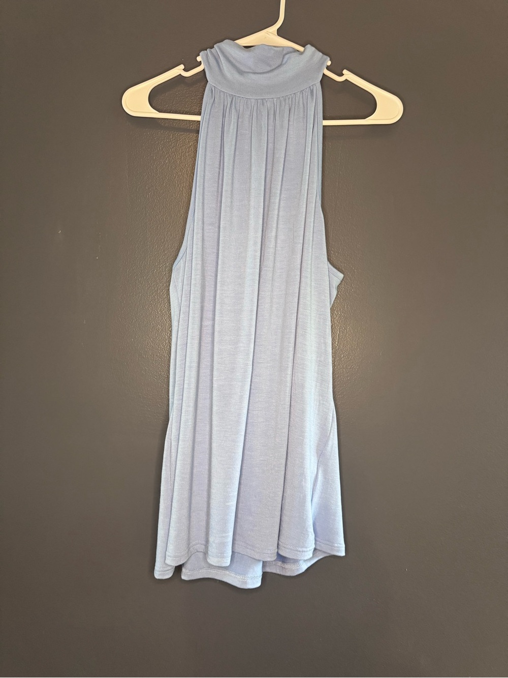 High Night Blue Long Sleeveless Halter Tank Top Woman’s xl Flattering Boutique
